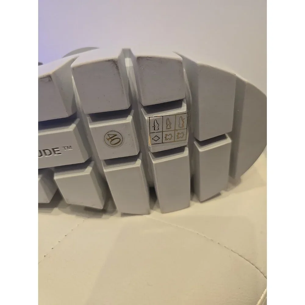 United Nude Loafers Composite Grip Shoes Gray Leather Wedge Chunky Platform 40 9 - Picture 6 of 10